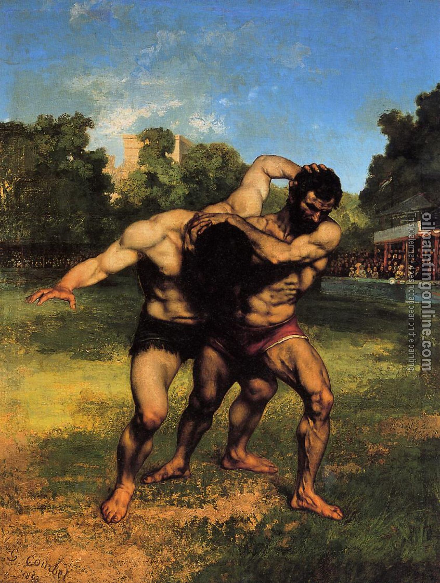 Courbet, Gustave - The Wrestlers